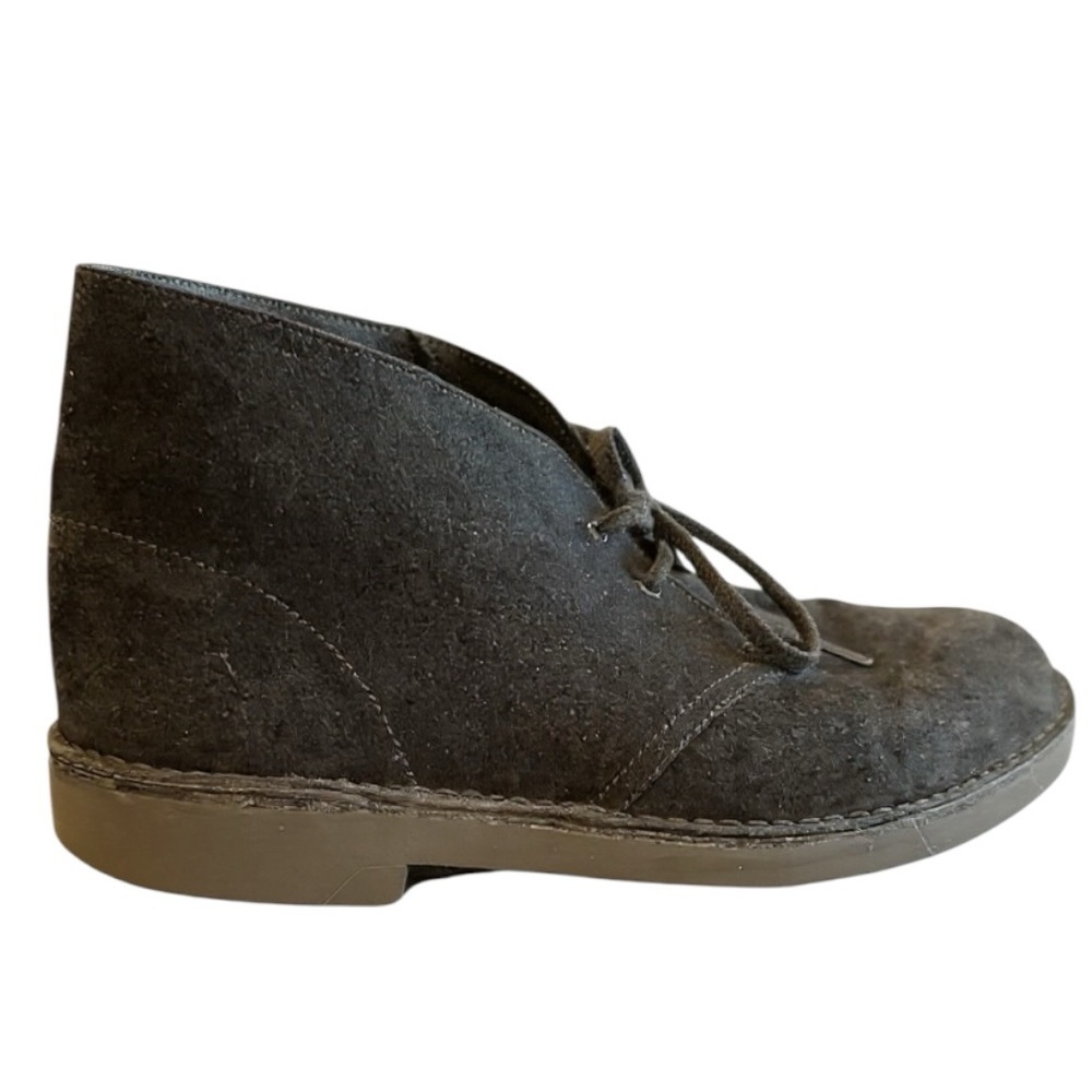 Clarks Bushacre Black Suede Chukka Boots Size 13 Medium